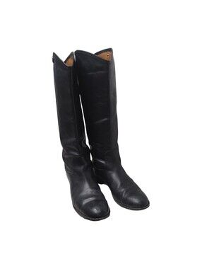 Frye Melissa Button Tall Black Leather Riding Boots 11 B - Pre-owned Good